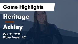 Heritage  vs Ashley  Game Highlights - Oct. 21, 2023