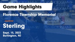Florence Township Memorial  vs Sterling  Game Highlights - Sept. 15, 2022