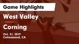 West Valley  vs Corning  Game Highlights - Oct. 31, 2019