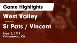West Valley  vs St Pats / Vincent Game Highlights - Sept. 3, 2022