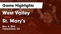 West Valley  vs St. Mary's  Game Highlights - Nov. 8, 2022