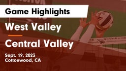 West Valley  vs Central Valley Game Highlights - Sept. 19, 2023