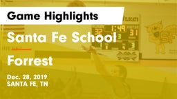 Santa Fe School  vs Forrest  Game Highlights - Dec. 28, 2019