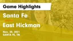 Santa Fe  vs East Hickman  Game Highlights - Nov. 20, 2021