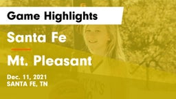 Santa Fe  vs Mt. Pleasant  Game Highlights - Dec. 11, 2021