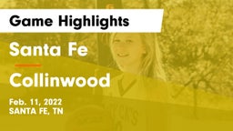 Santa Fe  vs Collinwood  Game Highlights - Feb. 11, 2022