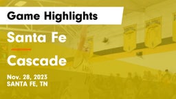Santa Fe  vs Cascade  Game Highlights - Nov. 28, 2023