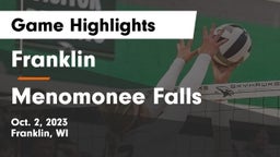 Franklin  vs Menomonee Falls  Game Highlights - Oct. 2, 2023