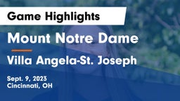 Mount Notre Dame  vs Villa Angela-St. Joseph  Game Highlights - Sept. 9, 2023