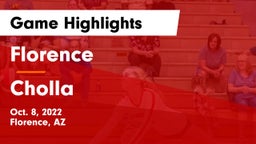 Florence  vs Cholla  Game Highlights - Oct. 8, 2022