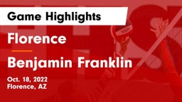 Florence  vs Benjamin Franklin  Game Highlights - Oct. 18, 2022