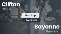 Matchup: Clifton  vs. Bayonne  2016