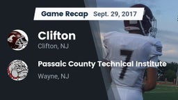 Recap: Clifton  vs. Passaic County Technical Institute 2017