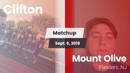 Matchup: Clifton  vs. Mount Olive  2019