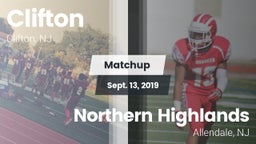Matchup: Clifton  vs. Northern Highlands  2019