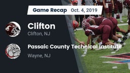 Recap: Clifton  vs. Passaic County Technical Institute 2019