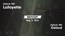 Matchup: Lafayette High vs. Oxford  2016