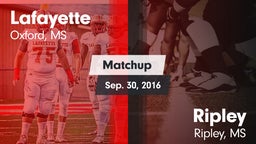 Matchup: Lafayette High vs. Ripley  2016
