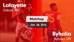 Matchup: Lafayette High vs. Byhalia  2016