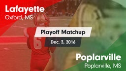 Matchup: Lafayette High vs. Poplarville  2016