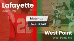 Matchup: Lafayette High vs. West Point  2017