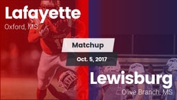 Matchup: Lafayette High vs. Lewisburg  2017