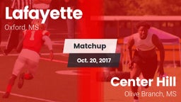 Matchup: Lafayette High vs. Center Hill  2017