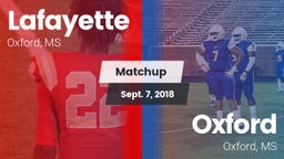 Matchup: Lafayette High vs. Oxford  2018