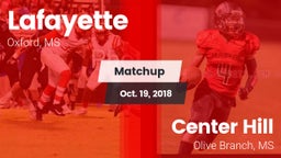 Matchup: Lafayette High vs. Center Hill  2018