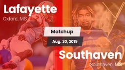 Matchup: Lafayette High vs. Southaven  2019
