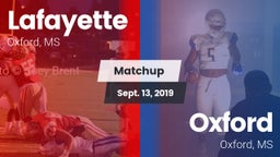 Matchup: Lafayette High vs. Oxford  2019