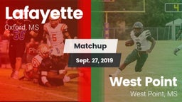 Matchup: Lafayette High vs. West Point  2019