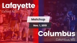 Matchup: Lafayette High vs. Columbus  2019