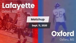 Matchup: Lafayette High vs. Oxford  2020