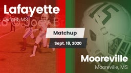 Matchup: Lafayette High vs. Mooreville  2020
