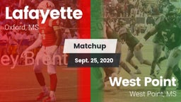 Matchup: Lafayette High vs. West Point  2020