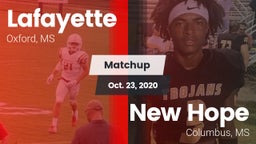Matchup: Lafayette High vs. New Hope  2020