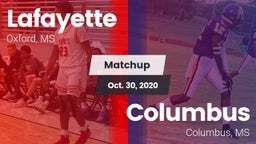 Matchup: Lafayette High vs. Columbus  2020