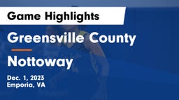 Greensville County  vs Nottoway  Game Highlights - Dec. 1, 2023