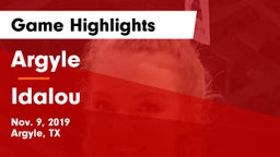 Argyle  vs Idalou  Game Highlights - Nov. 9, 2019