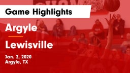 Argyle  vs Lewisville  Game Highlights - Jan. 2, 2020