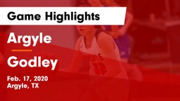 Argyle  vs Godley  Game Highlights - Feb. 17, 2020
