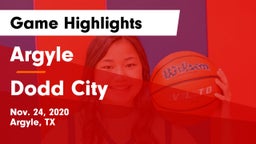 Argyle  vs Dodd City   Game Highlights - Nov. 24, 2020