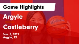 Argyle  vs Castleberry  Game Highlights - Jan. 5, 2021