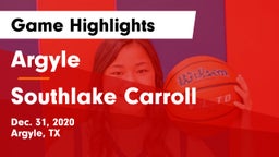 Argyle  vs Southlake Carroll  Game Highlights - Dec. 31, 2020