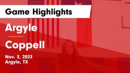 Argyle  vs Coppell  Game Highlights - Nov. 3, 2023