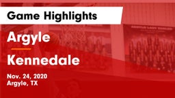 Argyle  vs Kennedale  Game Highlights - Nov. 24, 2020