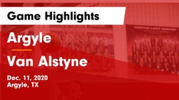 Argyle  vs Van Alstyne  Game Highlights - Dec. 11, 2020