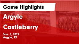 Argyle  vs Castleberry  Game Highlights - Jan. 5, 2021