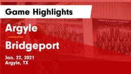 Argyle  vs Bridgeport  Game Highlights - Jan. 22, 2021